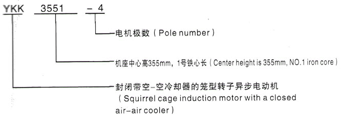 YKK系列(H355-1000)高压YKK4504-6三相异步电机西安泰富西玛电机型号说明